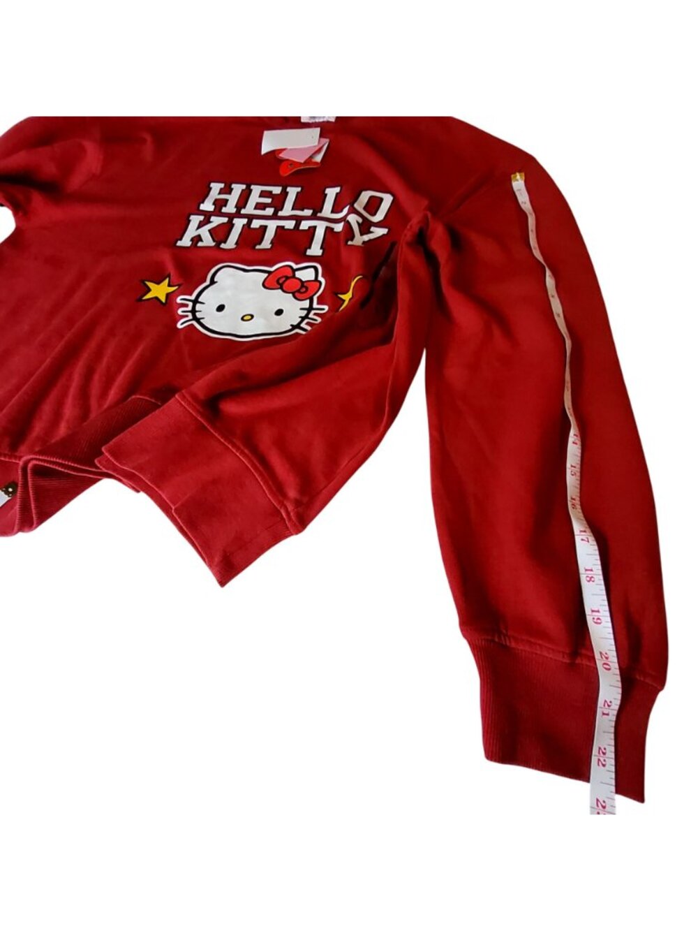Hello Kitty Sanrio Red Cotton Crewneck Sweatshirt XL Relaxed Fit Made In China - Picture 6 of 11